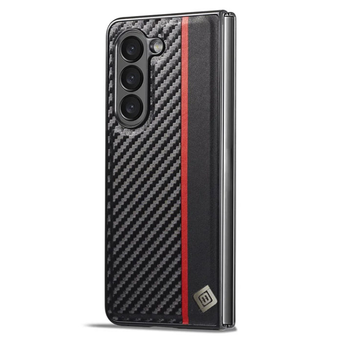LC.imeeke - LC.IMEEKE Galaxy Z Fold 6 5G Plånboksfodral med stativfunktion - Svart