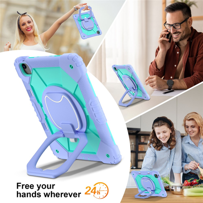 A-One Brand - iPad Air 13(2025/2024) Skal Kickstand - Lila/Mintgrön