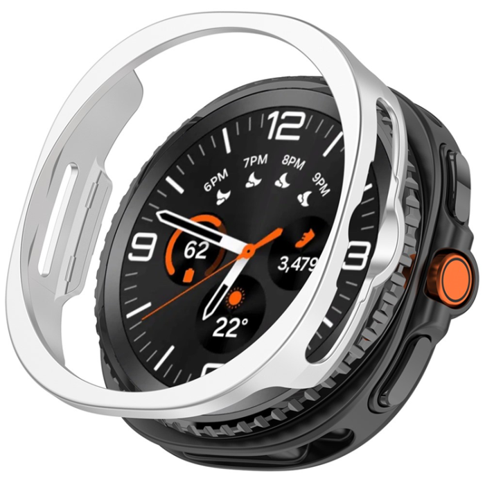 A-One Brand - Galaxy Watch 8 Classic (46mm) Skal Hollow Design - Silver