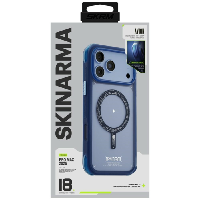 Skinarma - Skinarma Mobilskal För iPhone 18 Pro/17 Pro Magsafe Avion - Blå