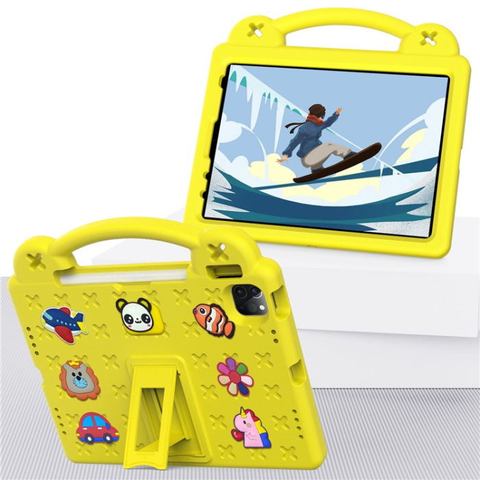 OEM - iPad Pro 11 (2018/2020/2021/2022) Skal EVA Kickstand Shockproof - Gul