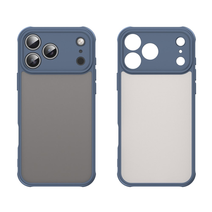 A-One Brand - iPhone 17 Pro Mobilskal Frostade krockkuddar Drop Proof - Blå
