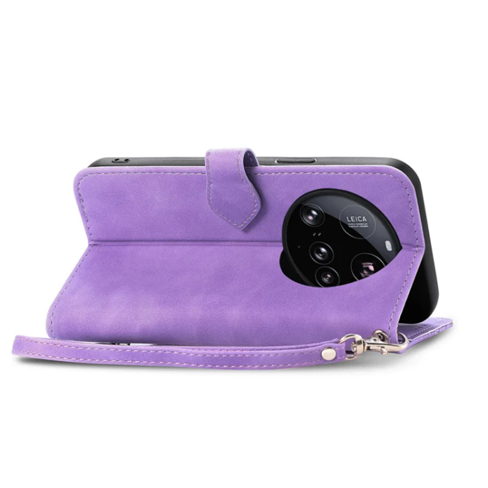 A-One Brand - Xiaomi 15 Ultra Plånboksfodral Flower Imprint Zipper - Lila