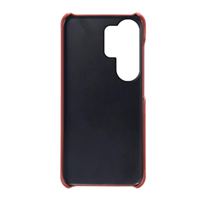 OEM - Mobilskal till Samsung Galaxy S26 Ultra PU Läder + Hård PC - Röd