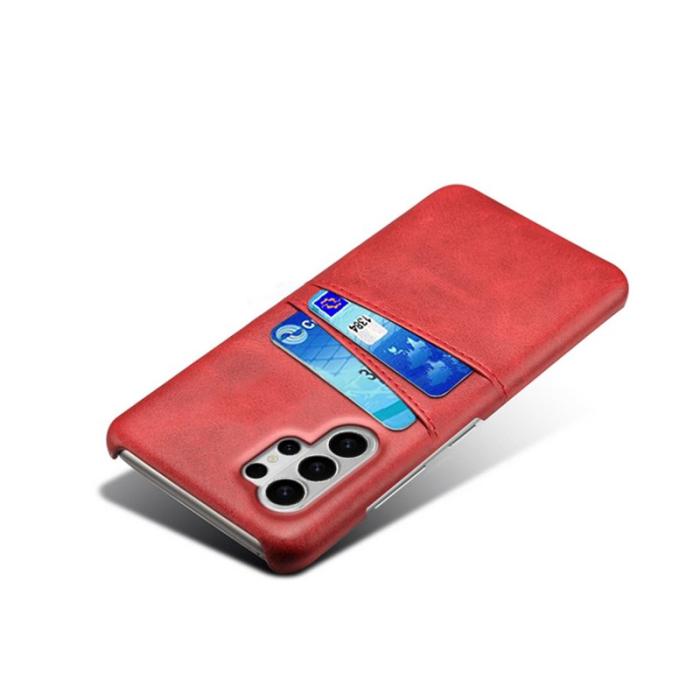 OEM - Mobilskal till Samsung Galaxy S26 Ultra PU Läder + Hård PC - Röd