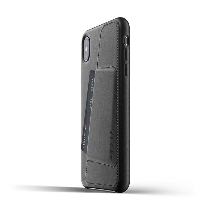 UTGATT4 - Mujjo Full Leather Wallet Case för iPhone XS Max - Tan