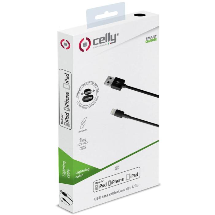 UTGATT5 - Celly USB - Lightning-kabel Slimmad kontakt 1m