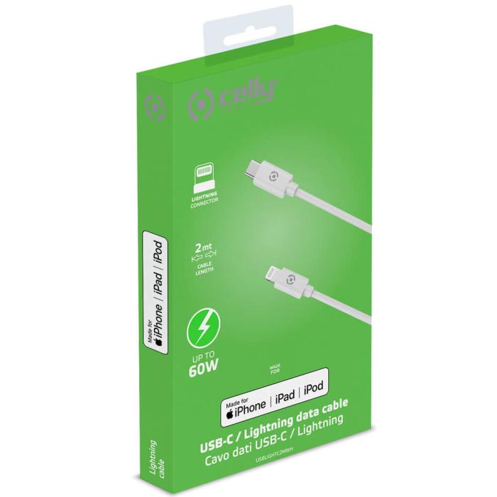 Celly - Celly USB-C - Lightning-kabel 60W 2m