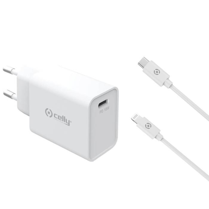 UTGATT5 - Celly - USB-laddkit PD USB-C -> Lightning 18W