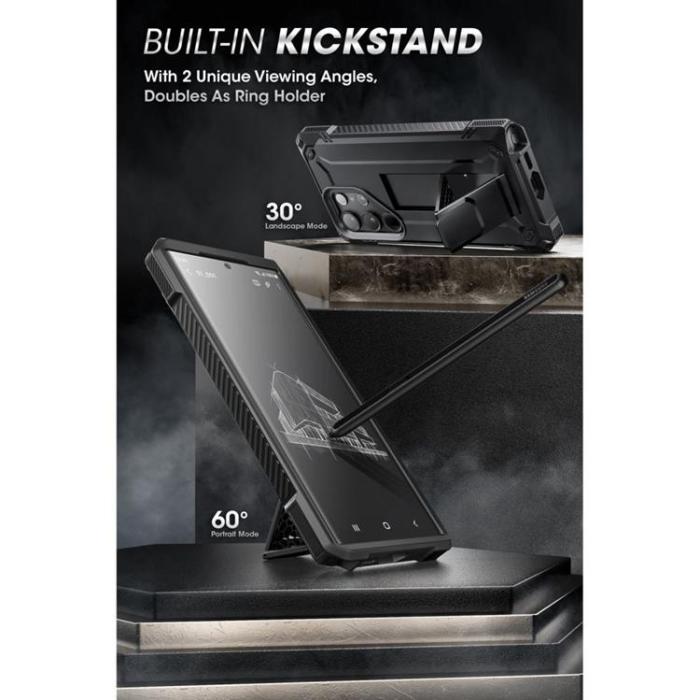 UTGATT - SupCase Galaxy S23 Ultra Skal Unicorn Beetle - Svart