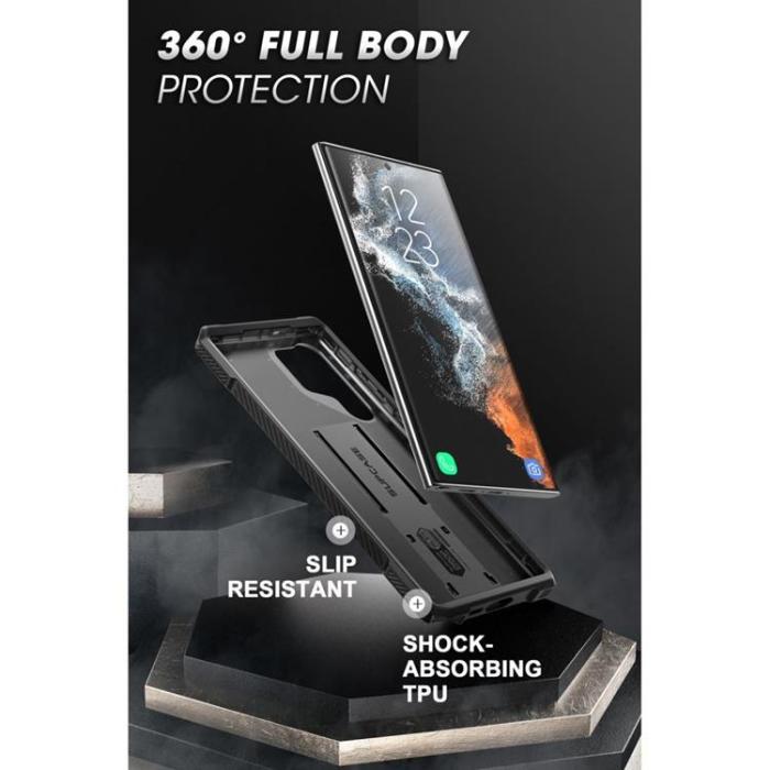 UTGATT - SupCase Galaxy S23 Ultra Skal Unicorn Beetle - Svart