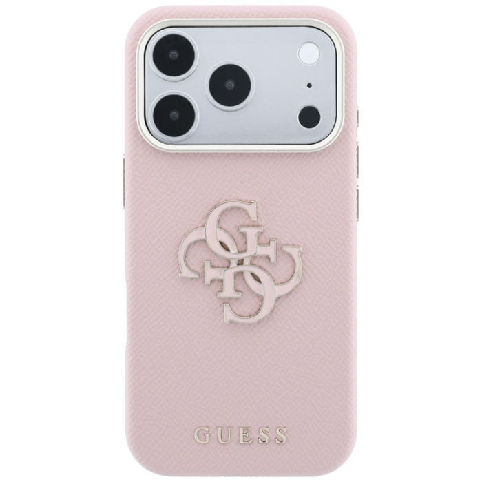 Guess - Guess Mobilskal För iPhone 18 Pro/17 Pro Grained & Big Resin Logo