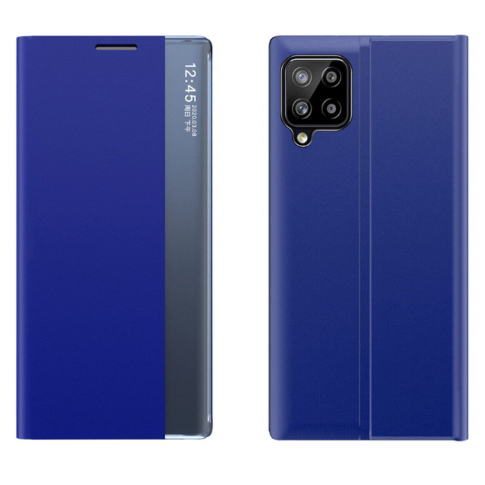 OEM - Galaxy A22 4G Mobilfodral Sleep Smart Window - Blå