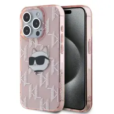 KARL LAGERFELD - Karl Lagerfeld iPhone 15 Pro Mobilskal IML Choupette Head - Rosa