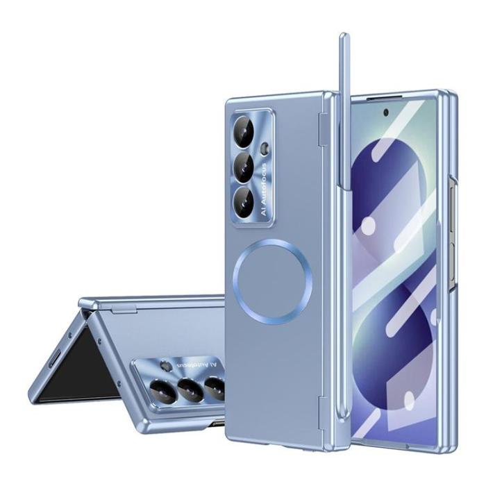 A-One Brand - Mobilskal För Galaxy Z Fold 8 MagSafe Hård PC - Blå