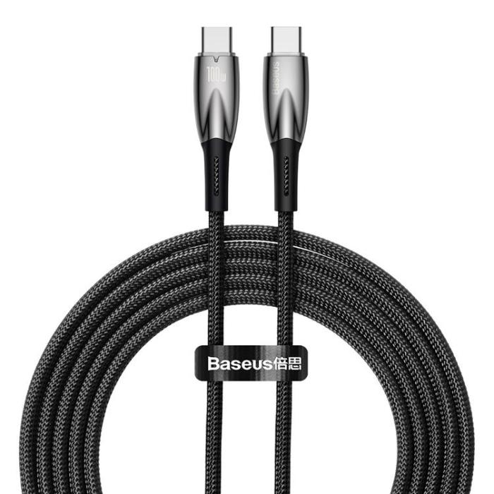 BASEUS - Baseus USB-C till USB-C kabel 100W 2m - Svart