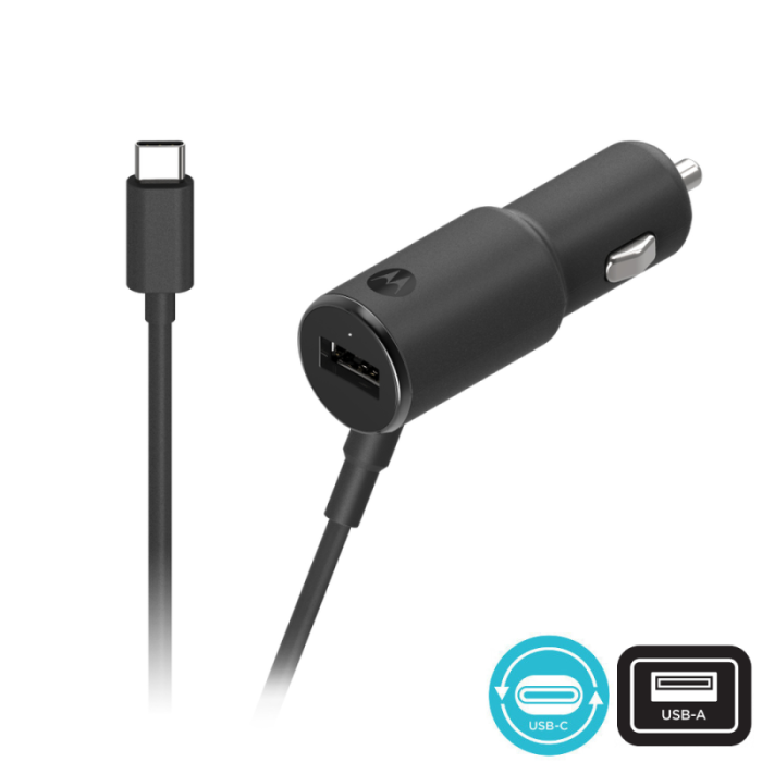 UTGATT1 - Motorola TurboPower 36 Dual Port Billaddare med USB-C