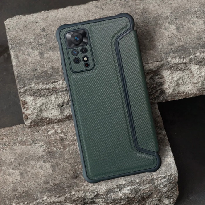 OEM - Xiaomi Redmi 14C Plånboksfodral Razor - Mörkgrön