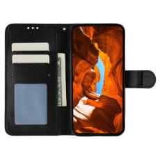 OEM - Samsung Galaxy A37 Pl&aring;nboksfodral Konstl&auml;der Flip Med Rem - Svart