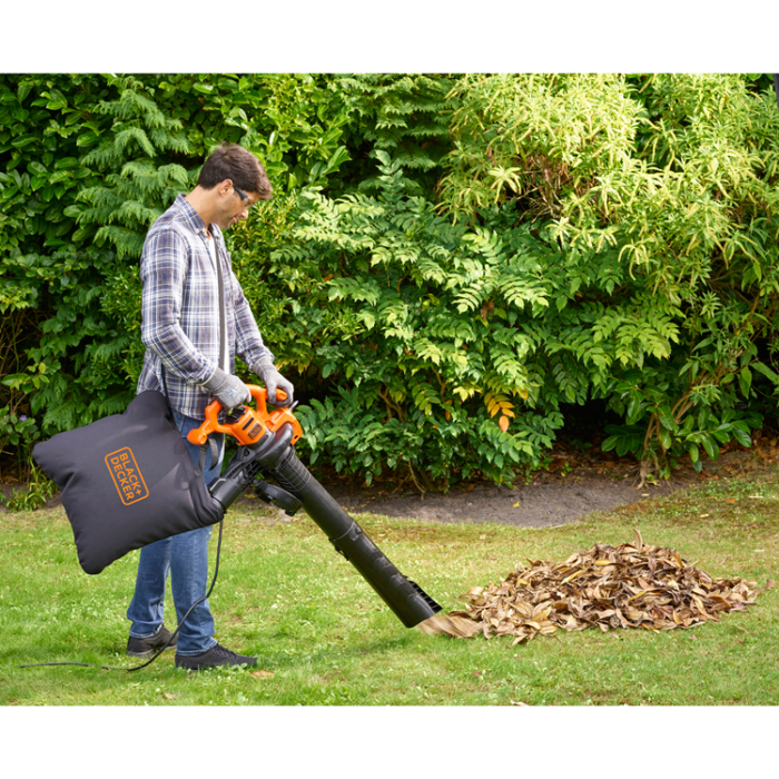 Black & Decker - Black & Decker Lövblås 2500W Blås&Sugfunktion