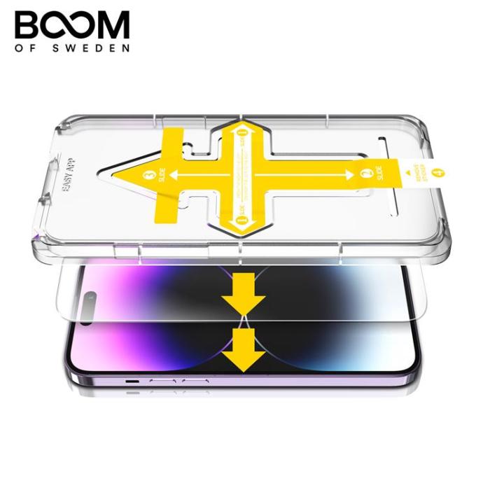 Boom of Sweden - LIVSTIDSGARANTI - BOOM iPhone 14 Pro Max Härdat Glas Skärmskydd - 2 Pack
