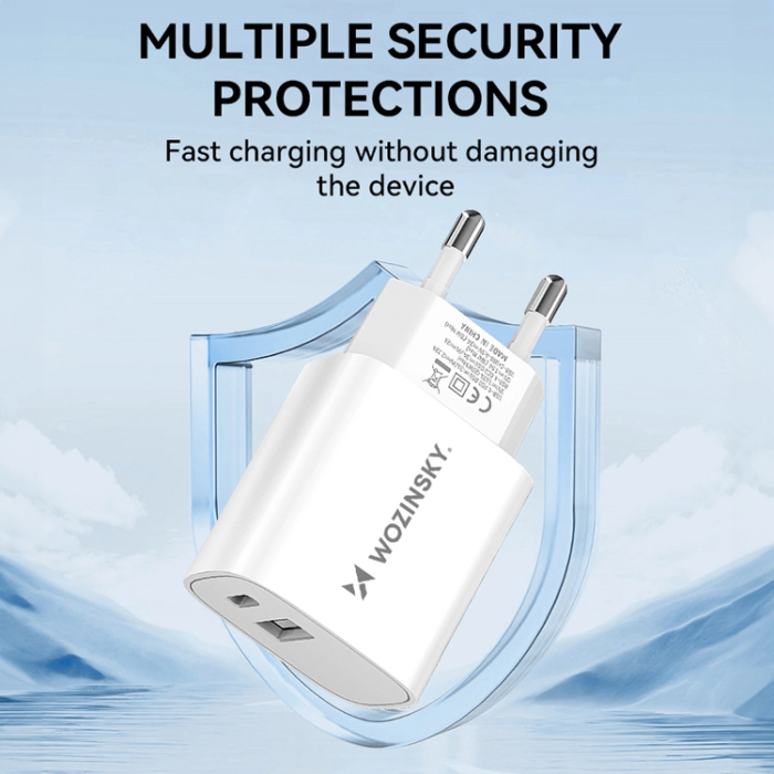 Wozinsky - Wozinsky WGWCW USB-A USB-C 20W Väggladdare - Vit