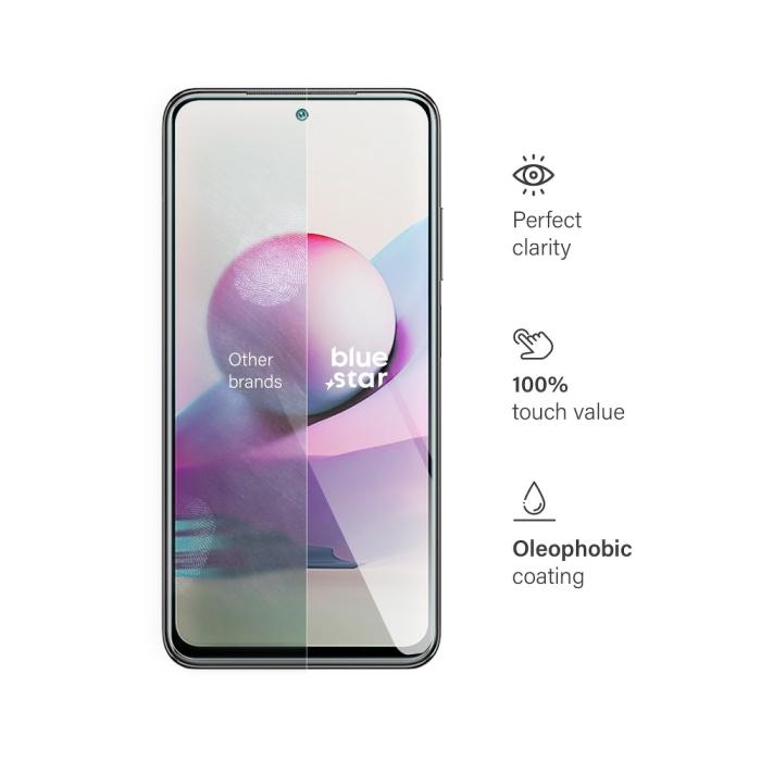 Blue Star - Blue Star Härdat Glas Skärmskydd till Xiaomi Redmi Note 10s