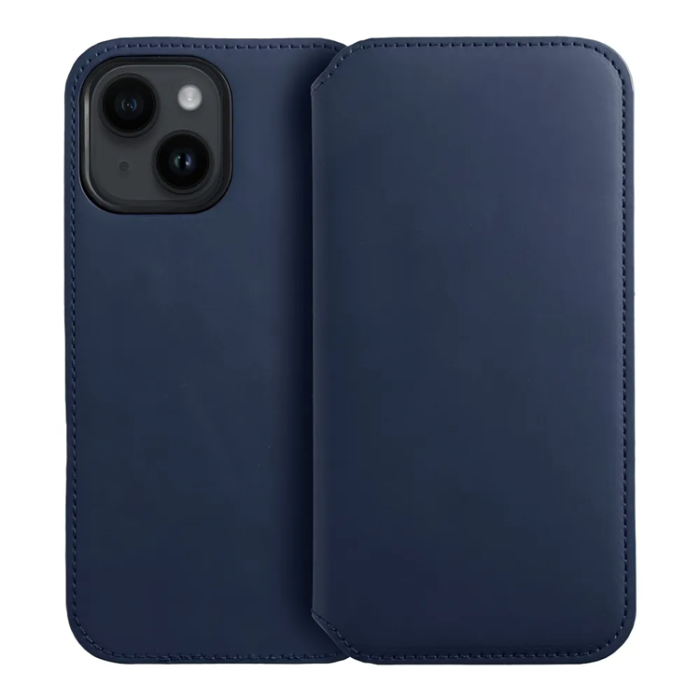 OEM - iPhone 15 Pro Plånboksfodral Dual Pocket - Blå