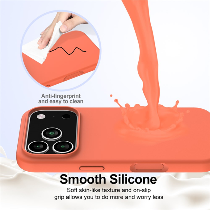 A-One Brand - iPhone 17 Pro Mobilskal MagSafe Silikon Anti-Drop - Orange