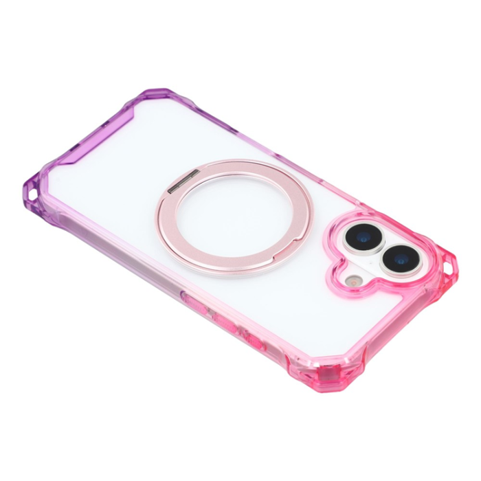 A-One Brand - iPhone 17 Mobilskal MagSafe Ring Kickstand - Rosa / Lila