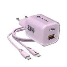Forcell - Forcell Snabbladdare USB-A/USB-C 33W USB-C Kabel GaN III PD QC