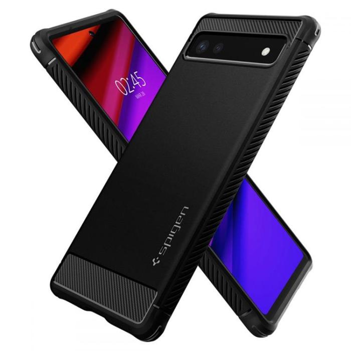 Spigen - Spigen Rugged Armor Skal Google Pixel 6a - Matte Svart