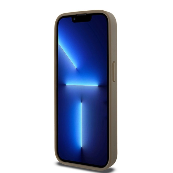 DKNY - DKNY iPhone 15 Pro Max Mobilskal Magsafe Läder Pattern Metal Logo
