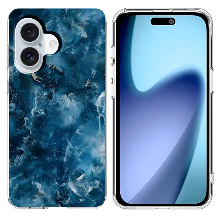 Mobilskal till iPhone 17 Marble Pattern Printing Soft - Grå | 2353 | AlltMobil