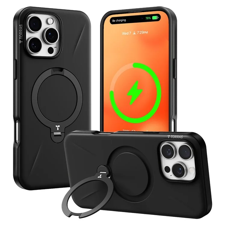 TORRAS Mobilskal till iPhone 16 Pro Max Magsafe Ostand Q Pro - Svart | 2353 | AlltMobil