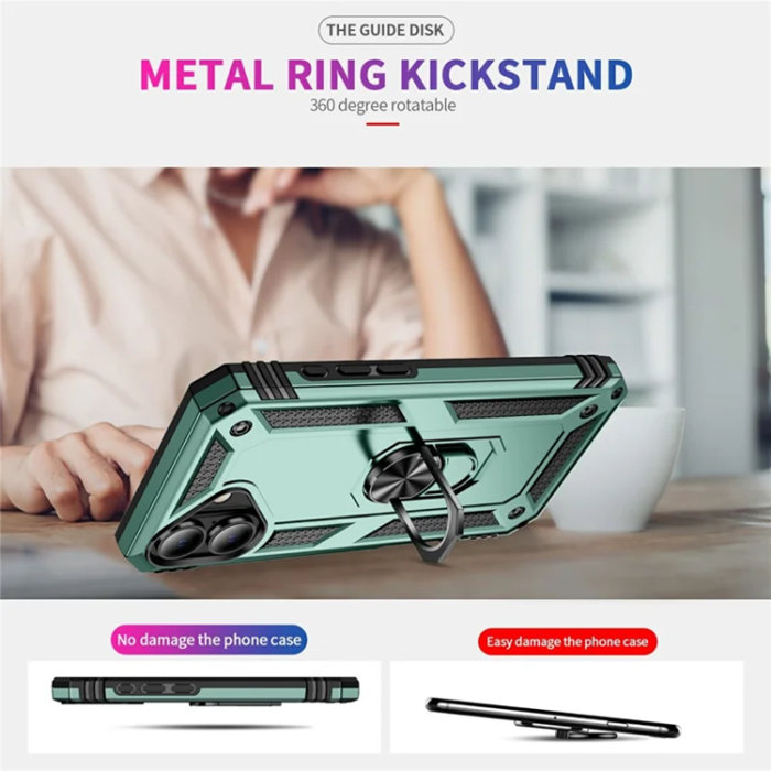  - iPhone 17 Mobilskal med Kickstand - Svartgrön