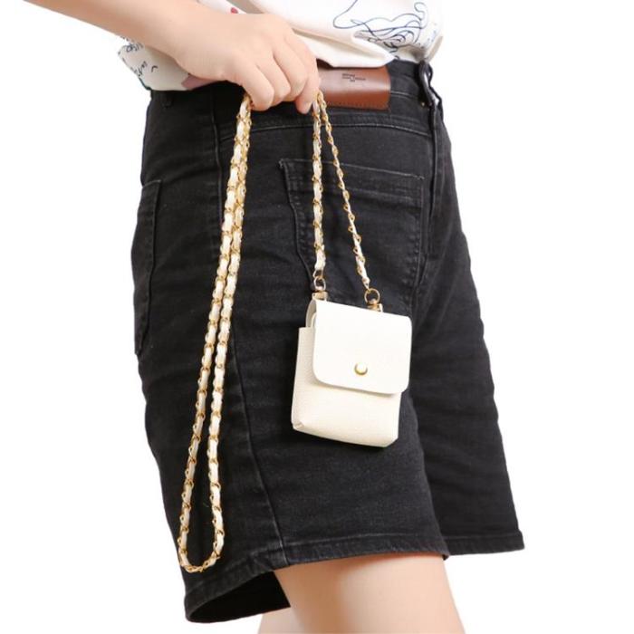 UTGATT1 - Galaxy Z Flip 4/Z Flip 3 Halsbandsfodral Crossbody - Vit