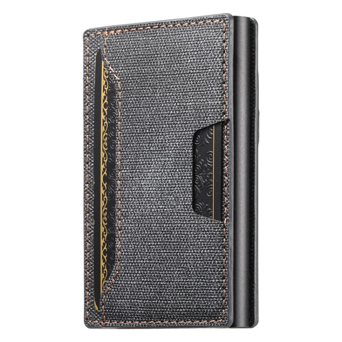 SUTENI - SUTENI Korthållare Automatiskt Pop-Up Double-Sided Jeans Texture