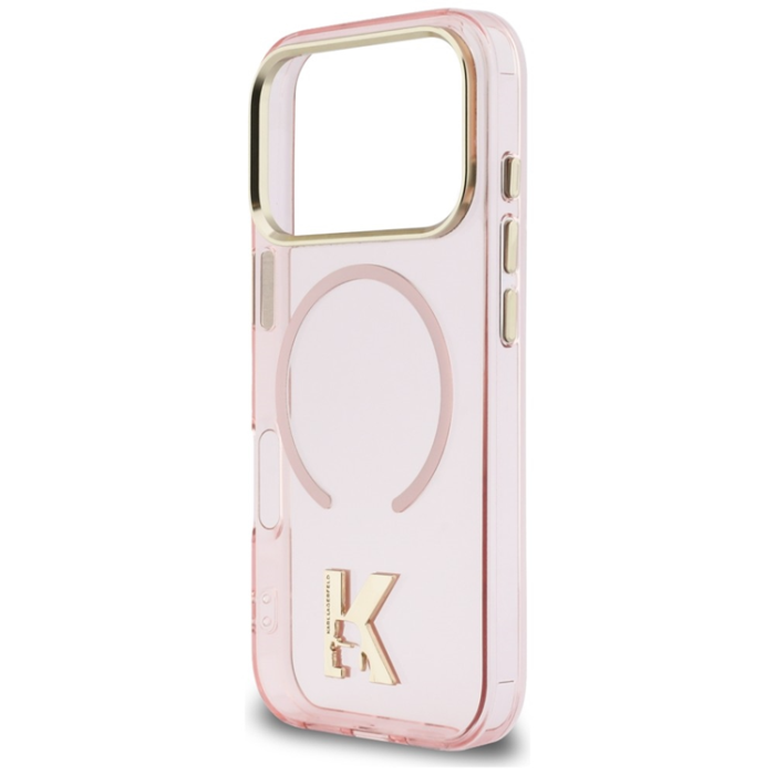 KARL LAGERFELD - Karl Lagerfeld iPhone 17 Pro Max Mobilskal Magsafe IML K Head Logo - Rosa
