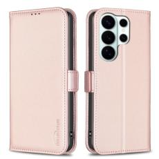 HAT PRINCE - BINFEN Mobilskal till Samsung Galaxy S26 Ultra KonstL&auml;der Flip Folio - Rosa