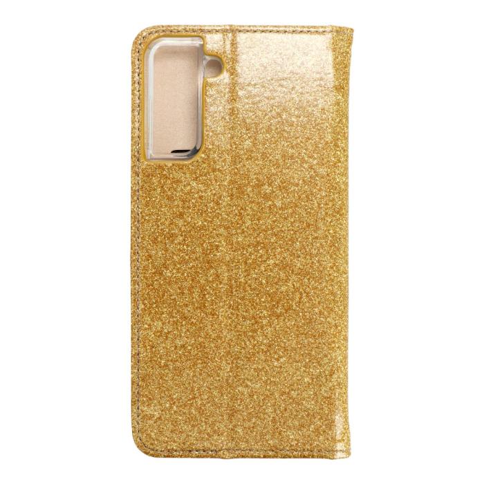 UTGATT1 - Forcell SHINING plånboksfodral till Samsung Galaxy S21 Plus Guld