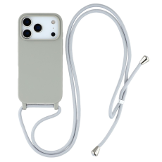 A-One Brand - iPhone 17 Pro Max Mobilskal TPU Shockproof med Lanyard - Grå