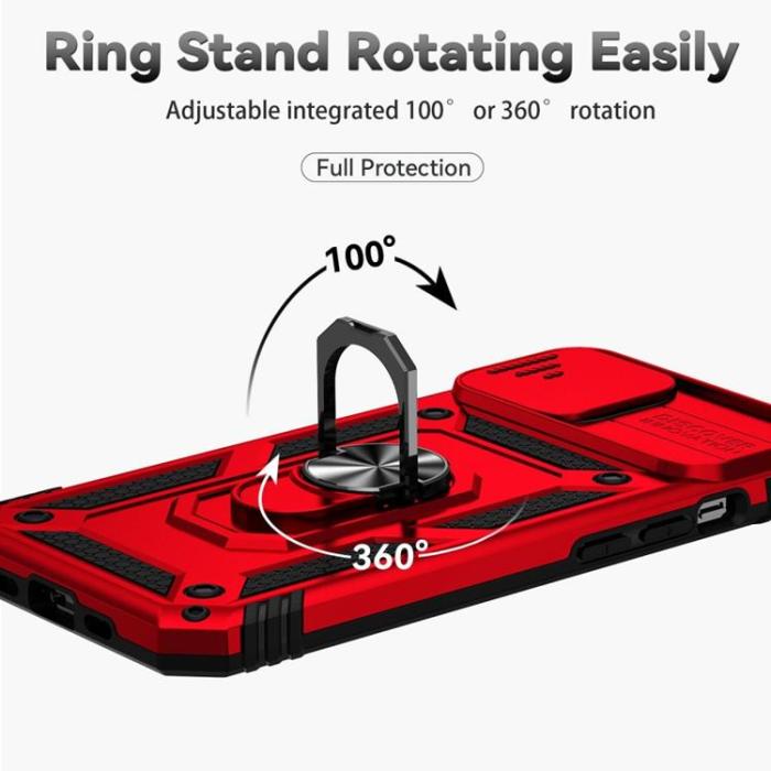 OEM - iPhone 14 Skal Ringhållare Kickstand - Röd