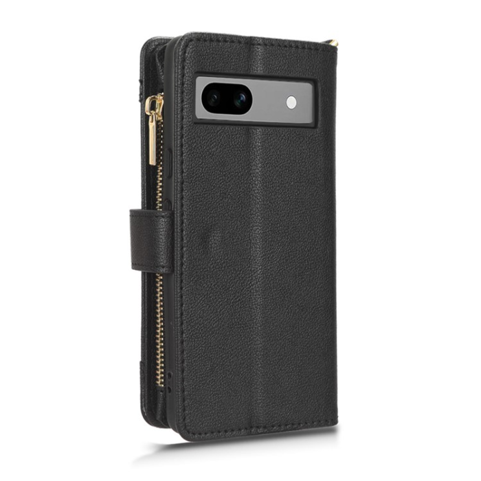 A-One Brand - Google Pixel 7A Plånboksfodral Zipper - Svart