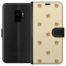 Gustaf - Pl&aring;nboksfodral till Samsung Galaxy S9 med Bj&ouml;rnm&ouml;nster