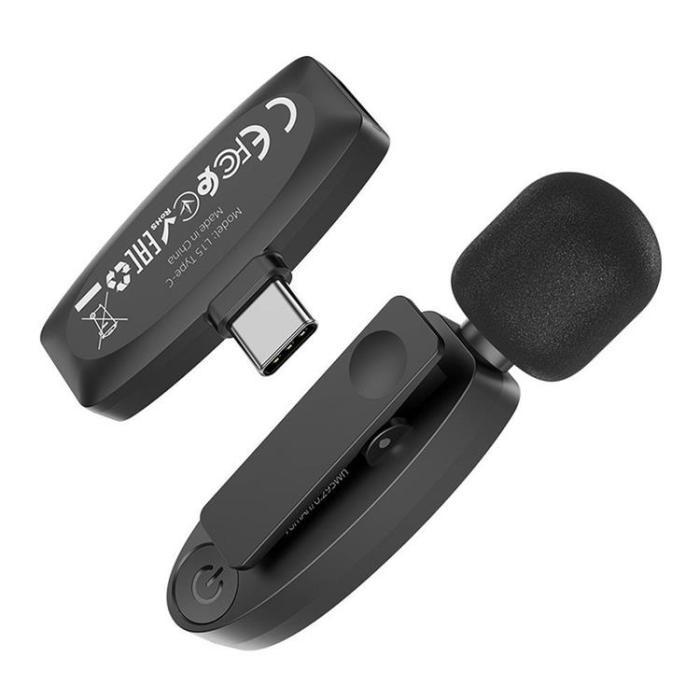 Hoco - HOCO Trådlös Lavaliermikrofon USB-C L15 - Svart