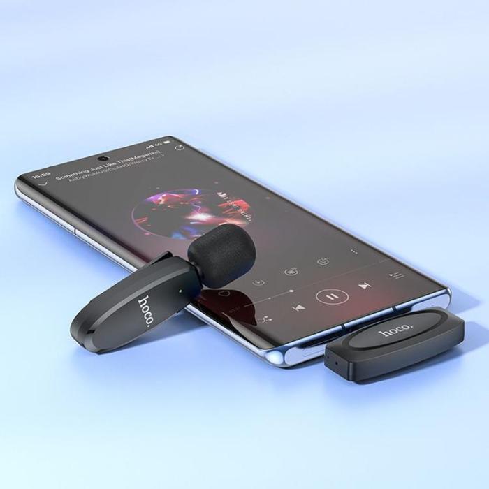 Hoco - HOCO Trådlös Lavaliermikrofon USB-C L15 - Svart