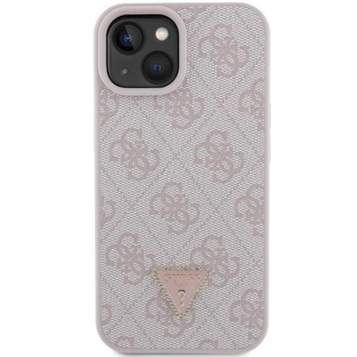 Guess - Guess iPhone 15 Mobilskal Triangle Strass - Rosa