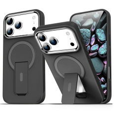 A-One Brand - iPhone 17 Pro Mobilskal MagSafe PC+TPU med Kickstand - Svart