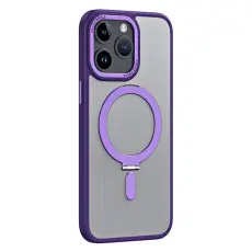 OEM - iPhone 15 Pro Mobilskal Magsafe Kickstand - Lila